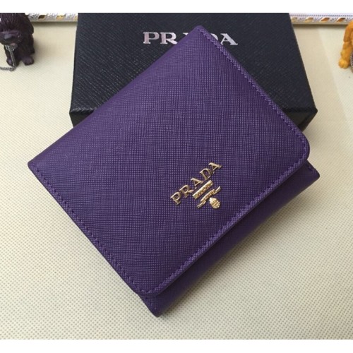 Prada 1M0176 Wallets Saffiano Leather in Purple