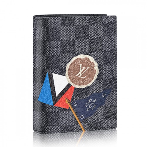 Louis Vuitton Passport Cover N61701 Damier Graphite Canvas