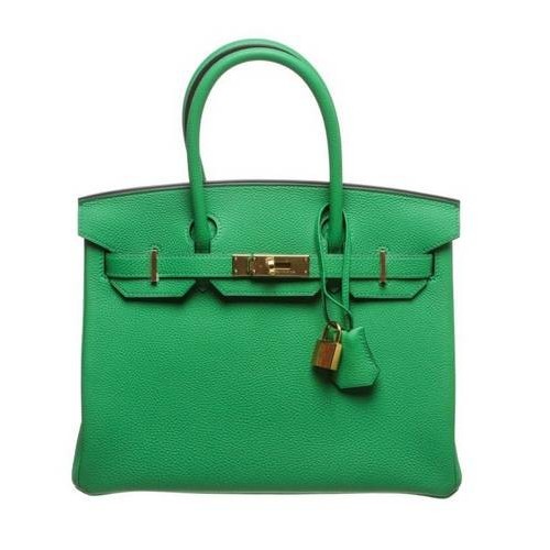 Hermes Birkin 30cm Togo Leather Green Gold