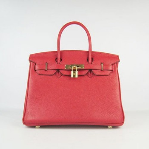 Hermes Birkin 30cm Togo leather Handbags red gold