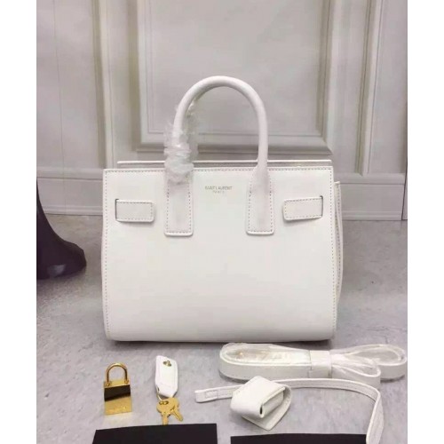 Saint Laurent Sac De Jour Small Tote White 22cm