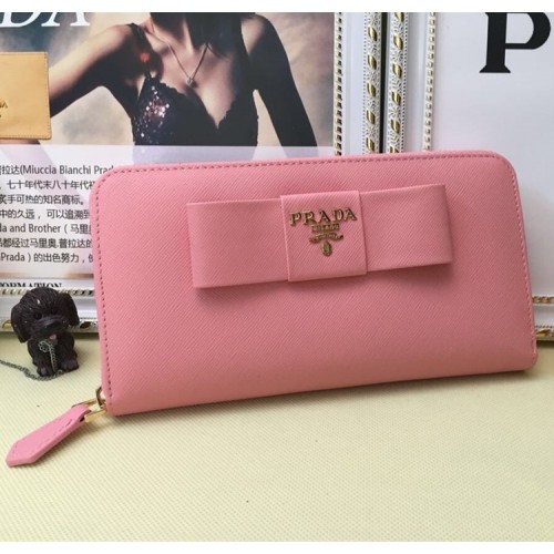 Prada Zip Around Wallet L0506 Pink