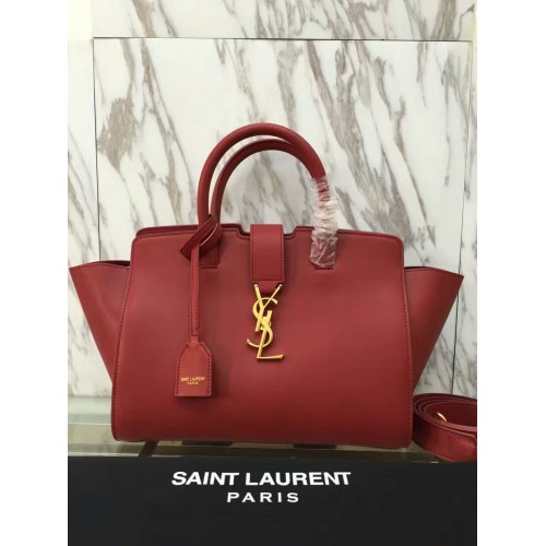 YSL Downtown Cabas Tote 30cm Red