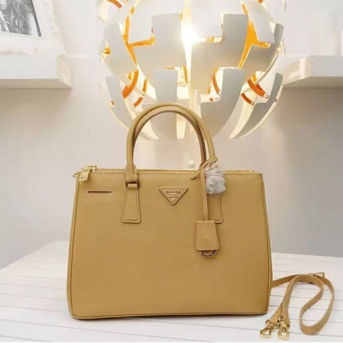 Prada 1786 Apricot cross pattent tote bag