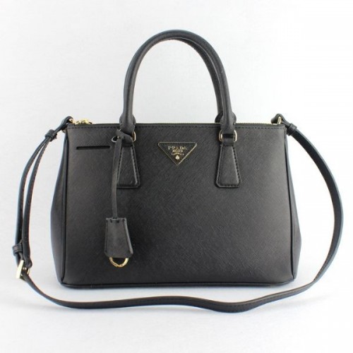 Prada Galleria Bag 1801 Saffiano Leather 30cm Black