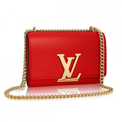 Louis Vuitton M41280 Chain Louise MM Crossbody Bag Calfskin Leather