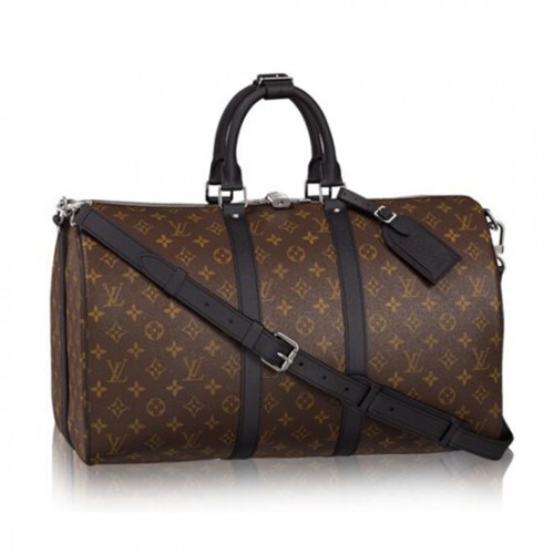 Louis Vuitton M56711 Keepall Bandouliere 45 Duffel Bag Monogram Macassar Canvas