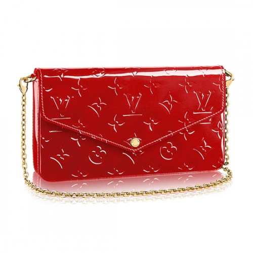 Louis Vuitton M61293 Pochette Felicie Chain Wallet Monogram Vernis