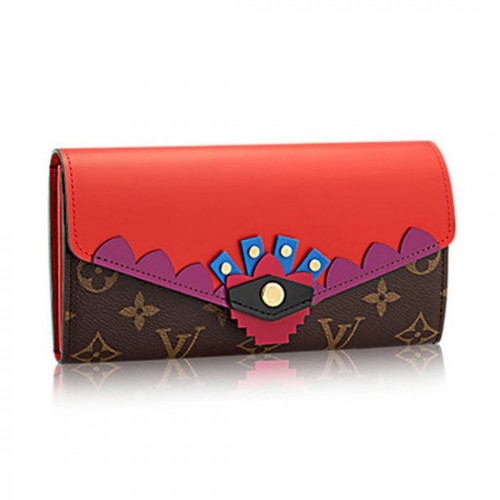 Louis Vuitton M61348 Sarah Wallet Totem Monogram Canvas