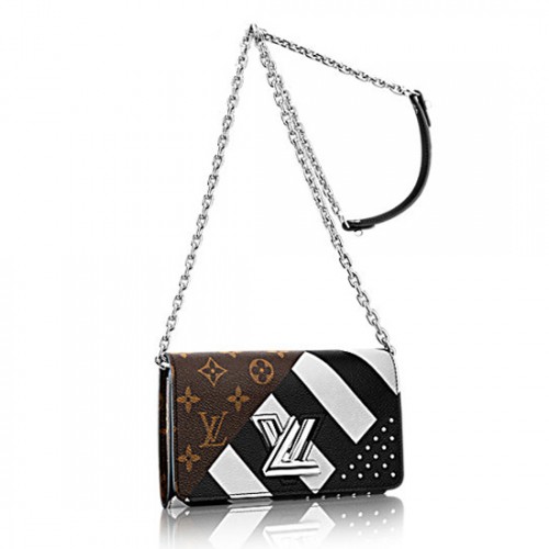 Louis Vuitton M62389 Twist Chain Wallet Monogram Canvas