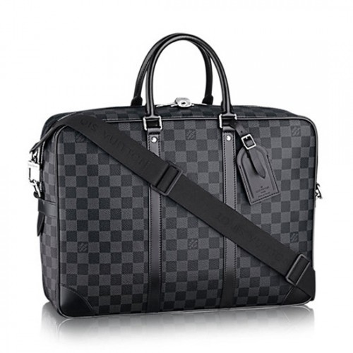 Louis Vuitton N41123 Porte-Documents Voyage GM Briefcase Damier Graphite Canvas