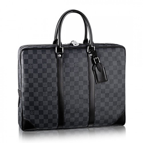 Louis Vuitton N41125 Porte-Documents Voyage Briefcase Damier Graphite Canvas