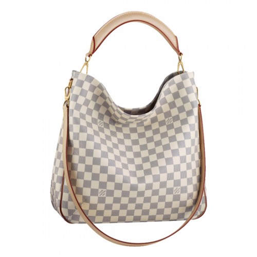 Louis Vuitton N41216 Soffi Hobo Bag Damier Azur Canvas