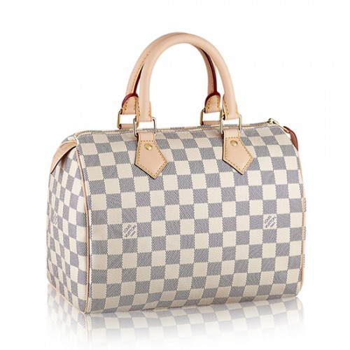 Louis Vuitton N41371 Speedy 25 Tote Bag Damier Azur Canvas