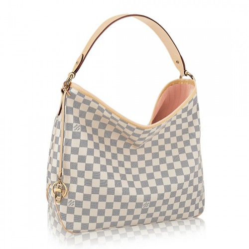 Louis Vuitton N41607 Delightful MM Hobo Bag Damier Azur Canvas