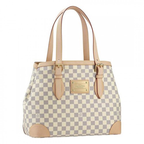 Louis Vuitton N51206 Hampstead MM Shoulder Bag Damier Azur Canvas