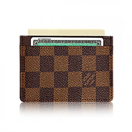 Louis Vuitton N61722 Card Holder Damier Ebene Canvas