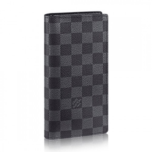 Louis Vuitton N62227 Brazza Wallet Damier Graphite Canvas