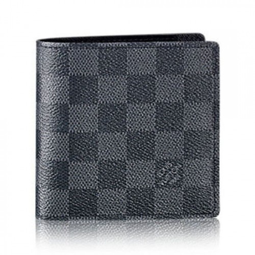 Louis Vuitton N62664 Marco Wallet Damier Graphite Canvas