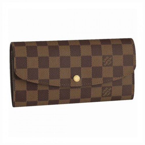 Louis Vuitton N63019 Emilie Wallet Damier Ebene Canvas