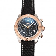 Avenger B01 Chronograph 45 Black Dial in Steel/Rose Gold