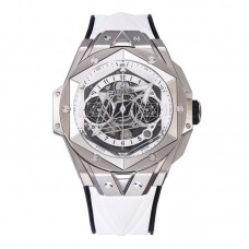 Big Bang Sang Bleu II White Dial in Titanium