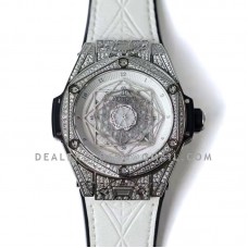 Big Bang Unico Sang Bleu Steel Pave White