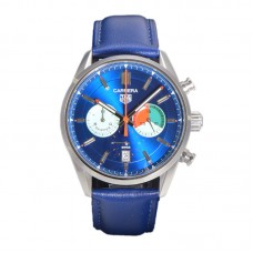 Carrera Skipper 39 Blue Dial on Leather Strap