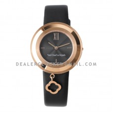 Charms Watch 32m Black Dial in Rose Gold on Black Strap Charms Watch 32m Black Dial in Rose Gold on Black Strap