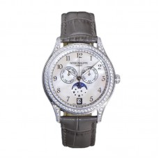 Complications 4948G Annual Calendar Moonphase MOP Dial in White Gold on Leather Strap