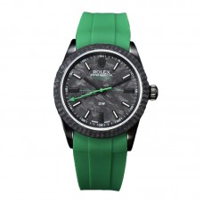 DIW Milgauss Carbon on Green Rubber Strap