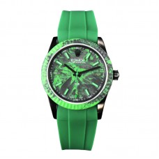 DIW Milgauss Green Carbon on Green Rubber Strap