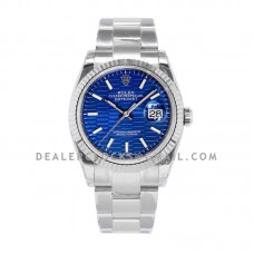 Datejust 36 126234 Blue Motif Dial in Steel in Oyster Bracelet