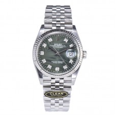 Datejust 36 126334 Olive Green Dial with Diamond Marker on Jubilee Bracelet