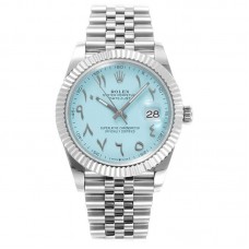 Datejust 41 126300 Blue Tiffany Dial with Arabic Numerals in Steel