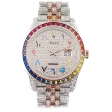Datejust 41 126300 Diamond Dial Arabic Markers in Rose Gold on Jubilee Bracelet