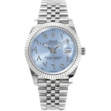 Datejust 41 126300 Ice Blue Dial with Arabic Numerals in Steel