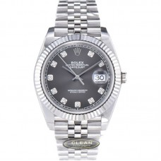 Datejust 41 126334 Slate Dial Diamond Markers on Jubilee Bracelet