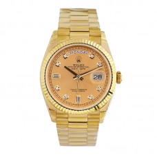 Daydate 36 128238 Champagne Dial in Yellow Gold
