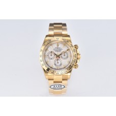 Daytona 116508 White Dial with Diamond Marker in Yellow Gold