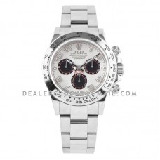 Daytona 116509 Silver/Black Classic Racing Dial in White Gold