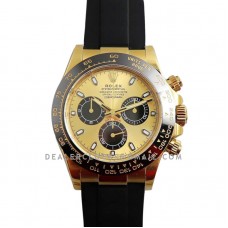 Daytona 116518LN Champagne and Black Dial in Yellow Gold