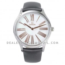 De Ville Tresor White Dial with Grey Leather Strap De Ville Tresor White Dial with Grey Leather Strap