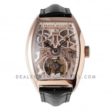 Fast Tourbillon 8889 in Rose Gold on Black Leather Strap
