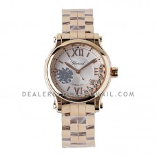 Happy Sport Automatic 33mm White Dial in Rose Gold