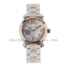 Happy Sport Automatic 33mm White Dial in Steel/Rose Gold