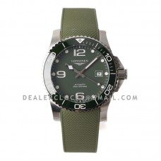 HydroConquest Boutique Edition Green Dial on Rubber Strap