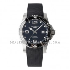 Hydroconquest Black Dial on Rubber Strap Ref: L3.781.4.56.9