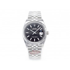 DateJust 36 126234 904L SS Clean 1:1 Best Edition Fluted Bezel Black Dial on Jubilee Bracelet VR3235