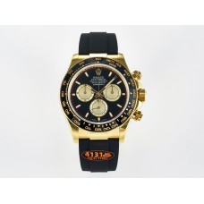 Daytona 126518 QF 1:1 Best Edition Black/YG Dial on Oysterflex Strap SH4131 V6（Gain Weight）